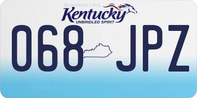 KY license plate 068JPZ