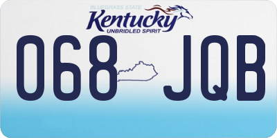 KY license plate 068JQB