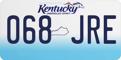 KY license plate 068JRE