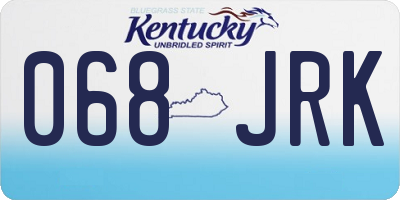 KY license plate 068JRK