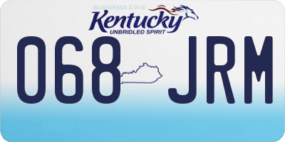 KY license plate 068JRM