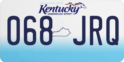 KY license plate 068JRQ
