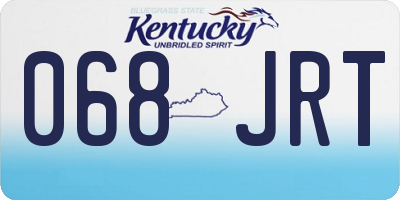 KY license plate 068JRT