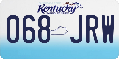KY license plate 068JRW