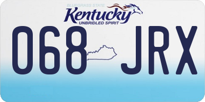 KY license plate 068JRX