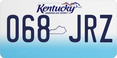 KY license plate 068JRZ