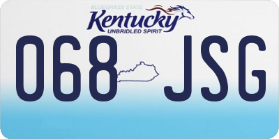 KY license plate 068JSG