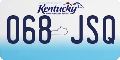 KY license plate 068JSQ