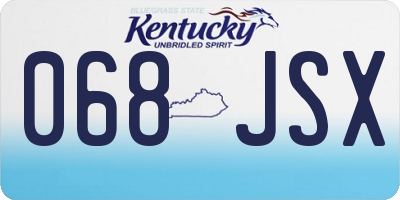 KY license plate 068JSX