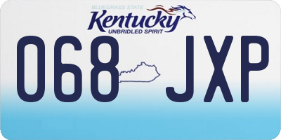 KY license plate 068JXP