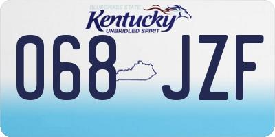 KY license plate 068JZF