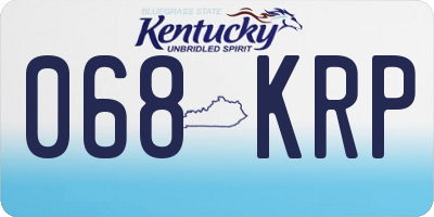 KY license plate 068KRP
