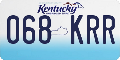 KY license plate 068KRR