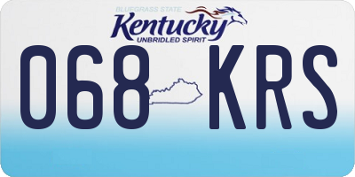 KY license plate 068KRS