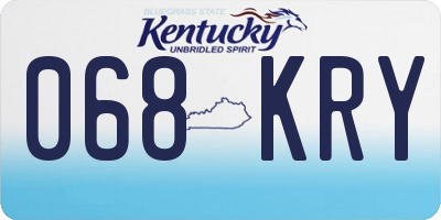 KY license plate 068KRY