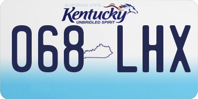 KY license plate 068LHX
