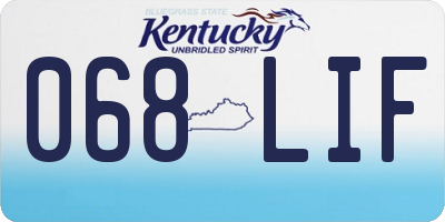 KY license plate 068LIF