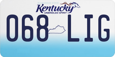 KY license plate 068LIG