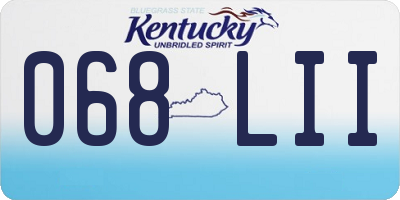 KY license plate 068LII