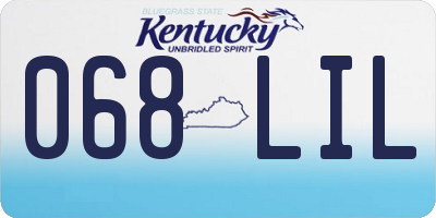 KY license plate 068LIL