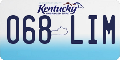 KY license plate 068LIM