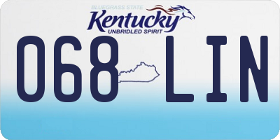 KY license plate 068LIN