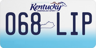 KY license plate 068LIP