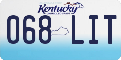 KY license plate 068LIT