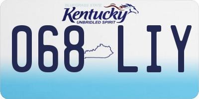 KY license plate 068LIY