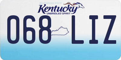KY license plate 068LIZ
