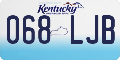 KY license plate 068LJB