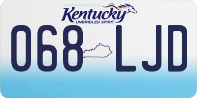 KY license plate 068LJD