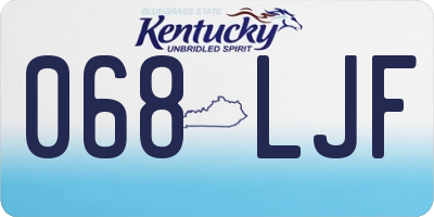 KY license plate 068LJF