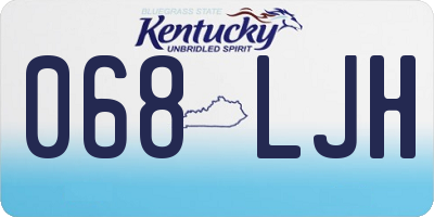 KY license plate 068LJH