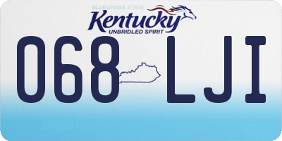 KY license plate 068LJI