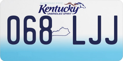 KY license plate 068LJJ