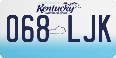 KY license plate 068LJK