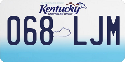 KY license plate 068LJM