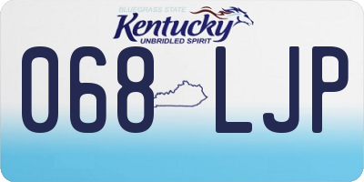 KY license plate 068LJP
