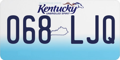 KY license plate 068LJQ
