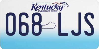 KY license plate 068LJS