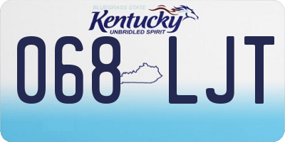 KY license plate 068LJT