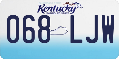 KY license plate 068LJW