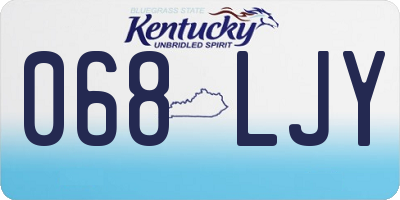 KY license plate 068LJY