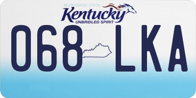 KY license plate 068LKA