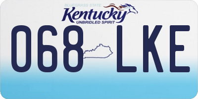 KY license plate 068LKE