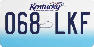 KY license plate 068LKF