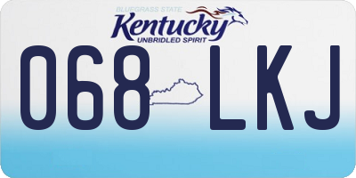 KY license plate 068LKJ