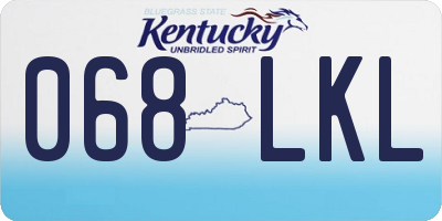 KY license plate 068LKL