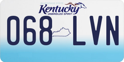 KY license plate 068LVN
